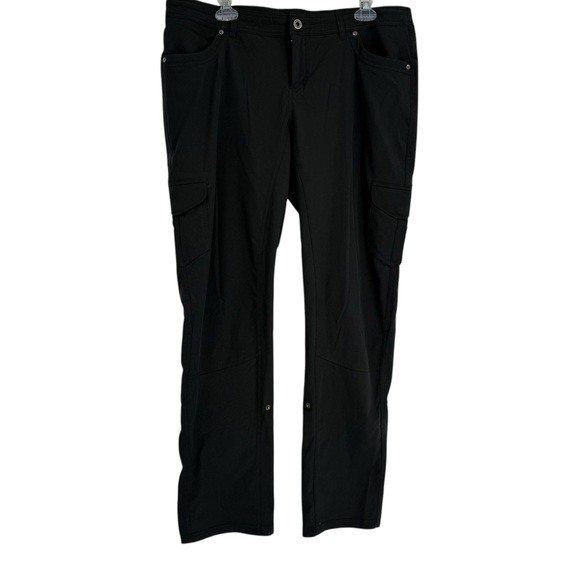 Kuhl Cargo Pants Womens Size 16 Freeflex Roll Up Dark Gray Stretch Hiking - Picture 1 of 10